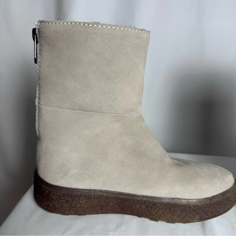 Cougar Button Waterproof Suede Shearling Lined Winter Boots Women’s Grey size 7